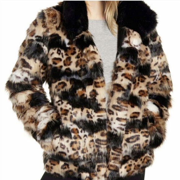 Sam Edelman Jackets & Blazers - Sam Edelman Reversible Faux Leopard Fur Coat NWT